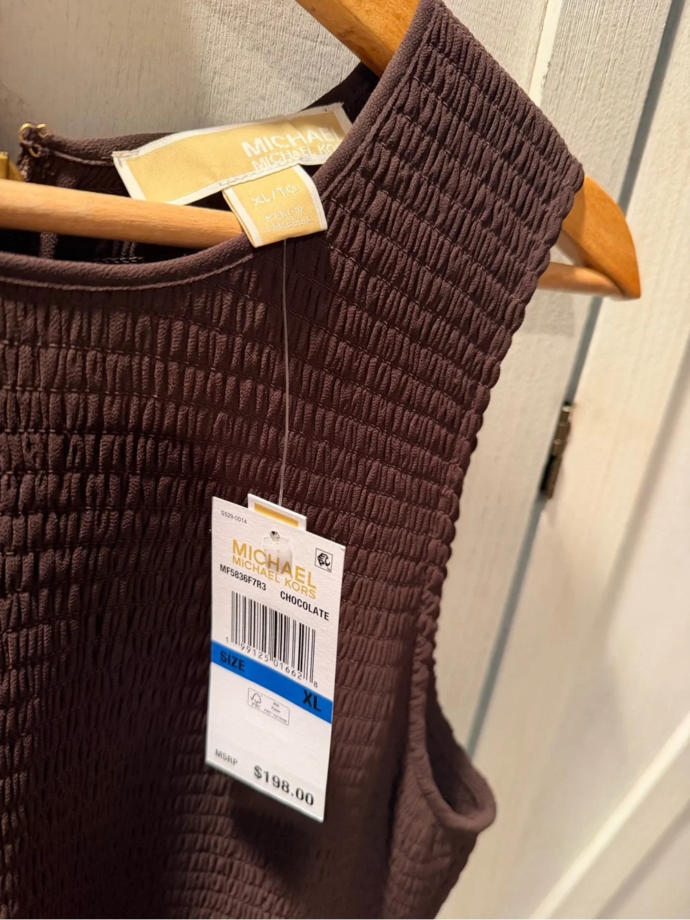 Sleeveless Brown Tiered Maxi Dress - Michael Kors